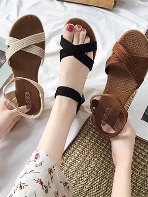 SANDAL DÂY CHÉO NU 3077